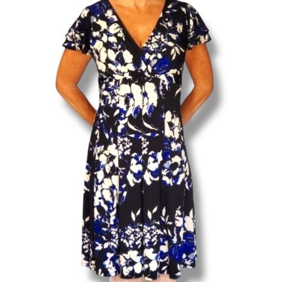 Lauren Ralph Lauren Dresses & Skirts - Lauren Ralph Lauren Blue and White Floral Dress